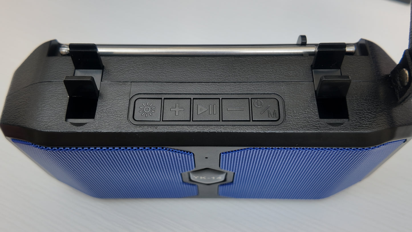 Parlante Solar Bluetooth Linterna Radio Fm