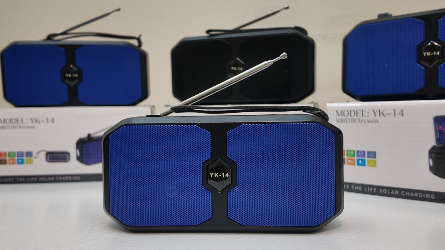 Parlante Solar Bluetooth Linterna Radio Fm