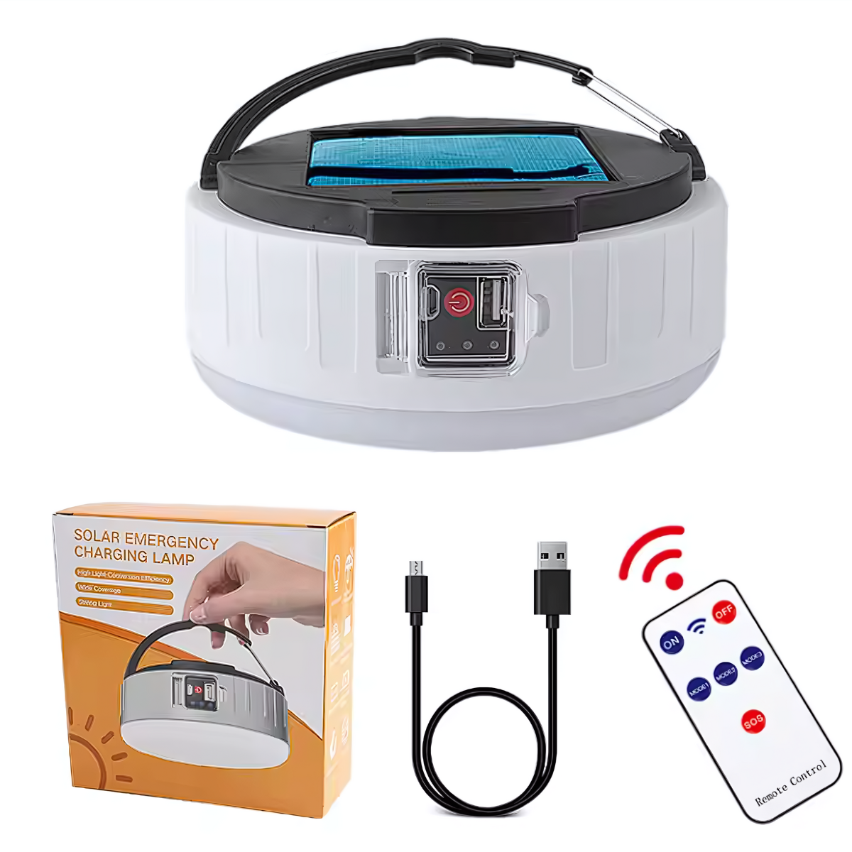 Farol Solar Camping - Luz Led Cargador De Celular Power Bank