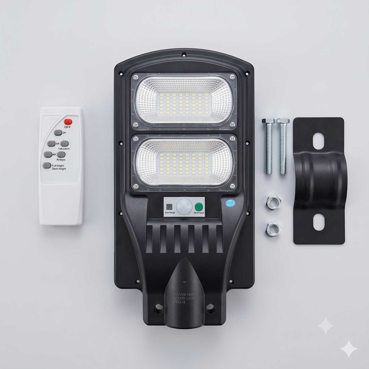 Luminaria Solar 100W Foco - Sensor de Movimiento y Control Remoto - IP66 Impermeable