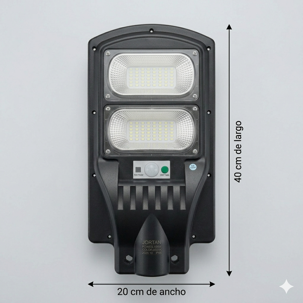 Luminaria Solar 100W Foco - Sensor de Movimiento y Control Remoto - IP66 Impermeable