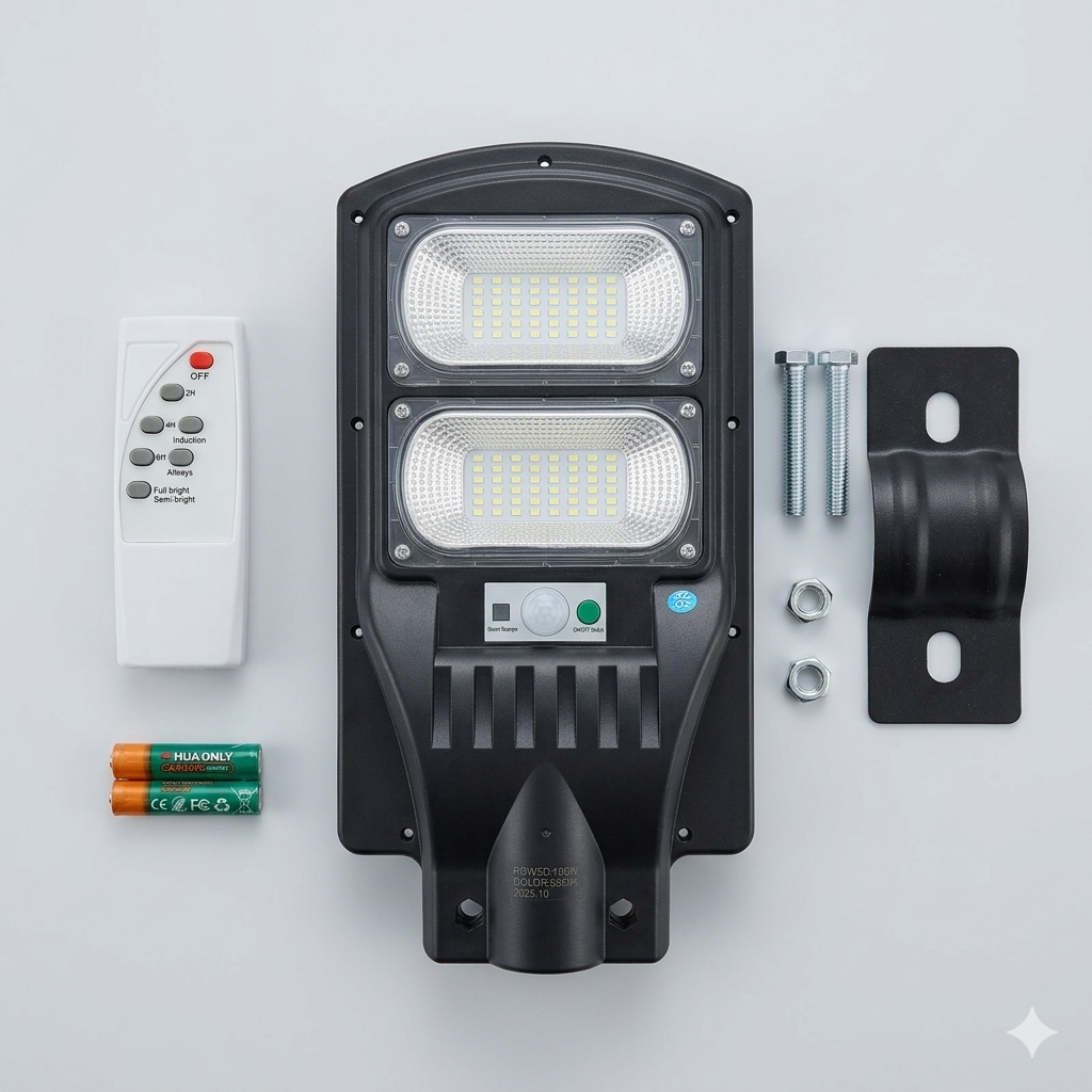 Foco solar, Lampara solar, Luminaria Solar 100w