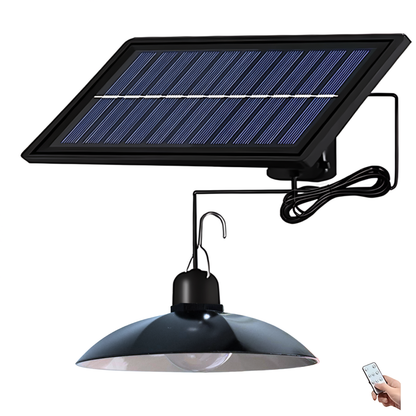 Lámpara Solar Colgante LED para Interior o Exterior con Panel Solar