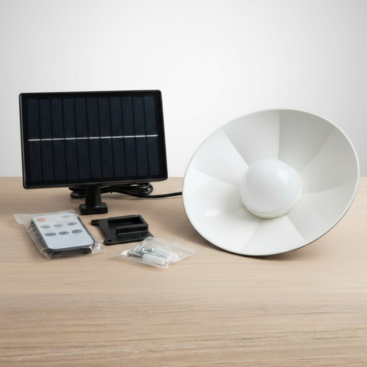 Lámpara Solar Colgante LED para Interior o Exterior con Panel Solar