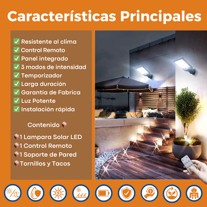 Luz Solar Led -  Gran Potencia, Seguridad
