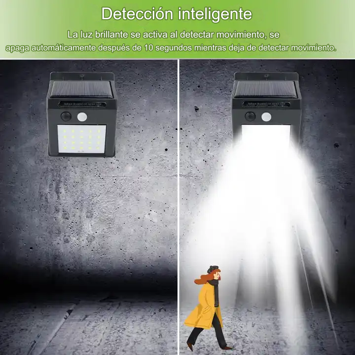 Farol Solar 30 Led con Detector de Movimiento - PACK x4