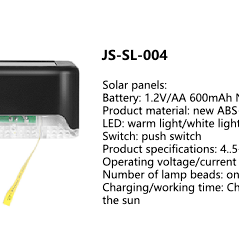 Luz Solar Led (x4) - Escalera, Deck, Terraza, Balcón.