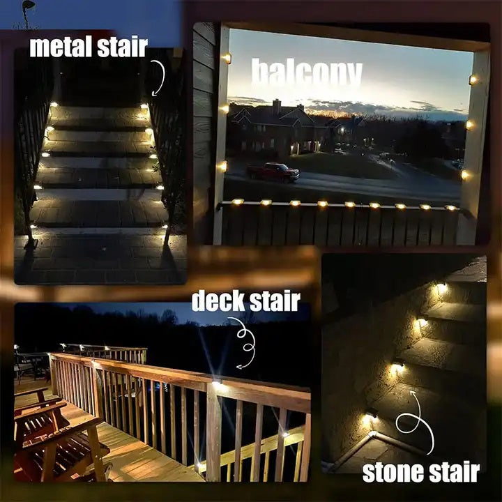 Luz Solar Led (x4) - Escalera, Deck, Terraza, Balcón.