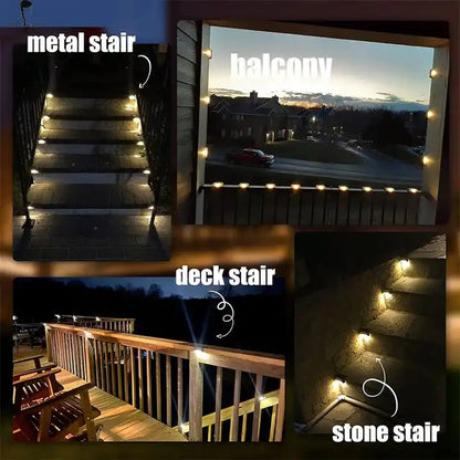 Luz Solar Led (x4) - Escalera, Deck, Terraza, Balcón.